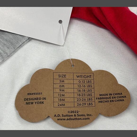 Baby Essentials Boys "Santa's Little Helper" Footie Pajamas Christmas 6 Months - Picture 6 of 7